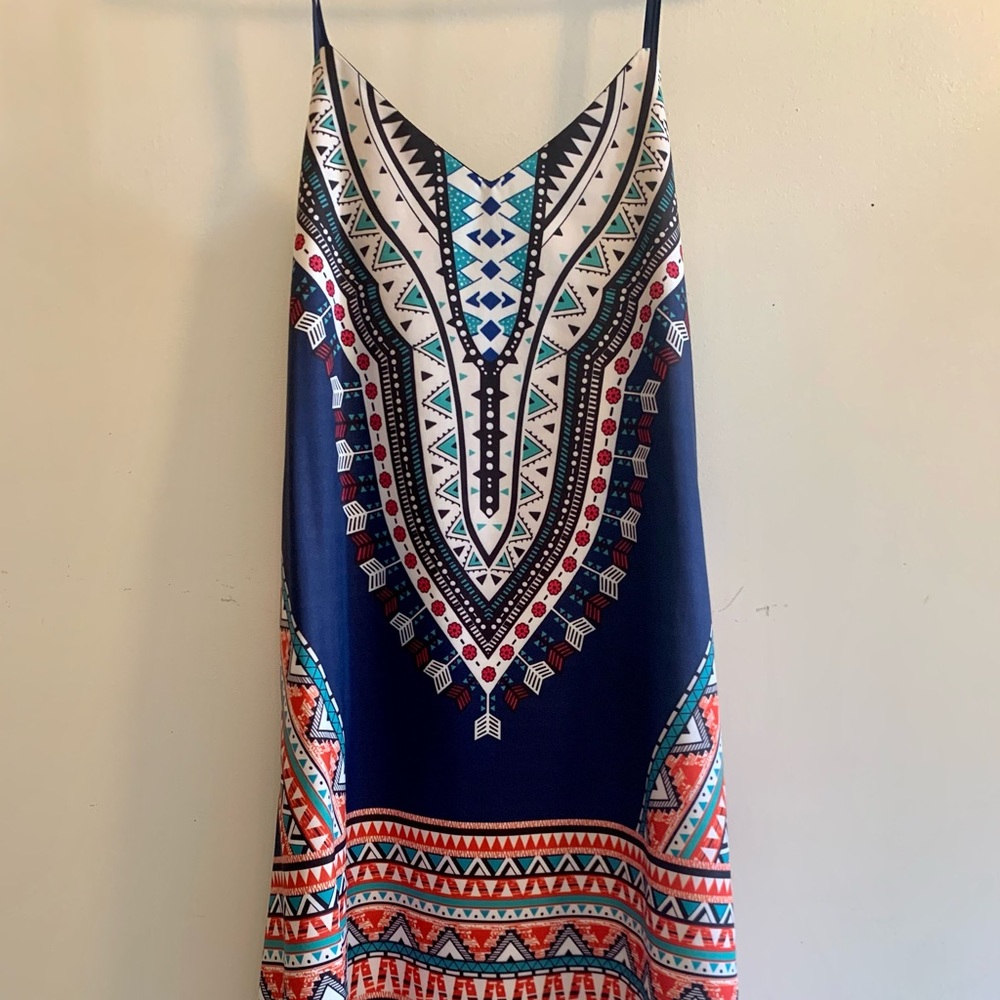 Never Worn!! Printed Slip Dress - Picture 2 of 4